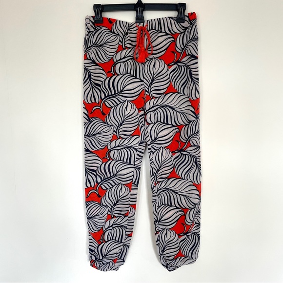 Madewell Shorewalk Cover-Up Pants in Vintage Palm Beach Tropical Leaf Print - Picture 4 of 5